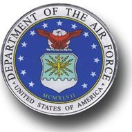Air Force - Round Mini 3D Decal
