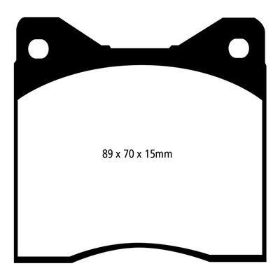 EBC Brakes Redstuff 3000 Series Sport Brake Pad Set DP3753/2C to Fit FERRARI,MASERATI,AC,MONTEVERDI,LAMBORGHINI