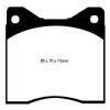 EBC Brakes Redstuff 3000 Series Sport Brake Pad Set DP3753/2C to Fit FERRARI,MASERATI,AC,MONTEVERDI,LAMBORGHINI view 1
