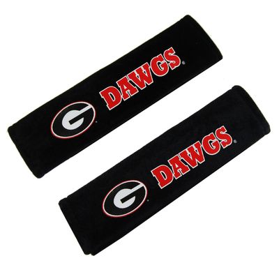 Fremont Die Pair of Officially Licensed NCAA Seat Belt Pads - Georgia Bulldogs