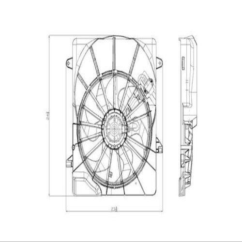 Replacement Dual Function Cooling Fan Assembly with Single Fan
