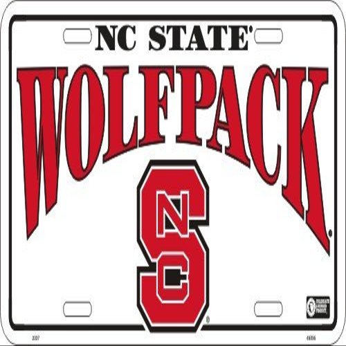 Hangtime NC State Wolfpack Embossed Metal auto tag