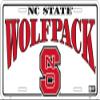 Hangtime NC State Wolfpack Embossed Metal auto tag view 1