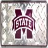 Hangtime Mississippi State University - Mississippi State Bulldogs Diamond Emboss Metal License Plate 6 x 12 view 1