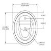 Flush Mount Tiedowns D-Ring 1,200 lb. 2-hole Tie Down - 4 view 2