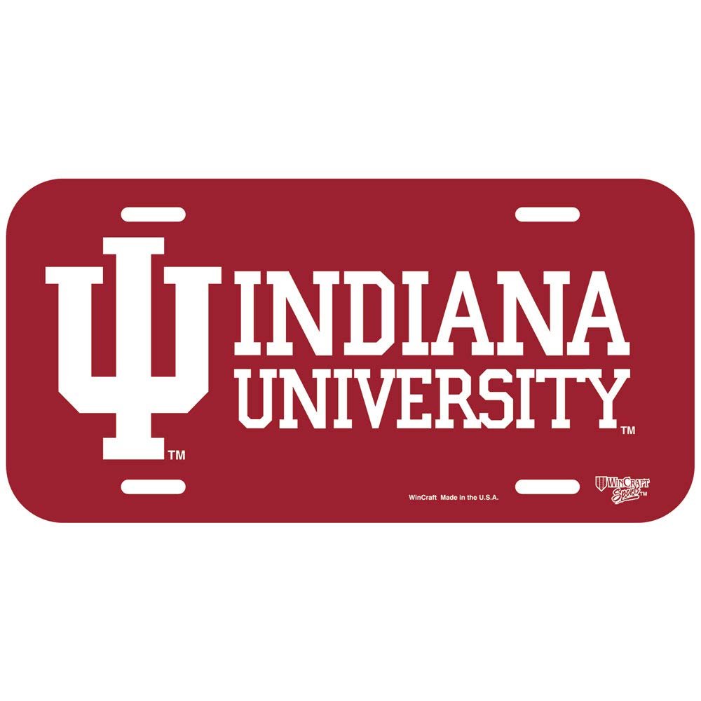 NCAA Indiana Hoosiers License Plate, Team Color, One Size