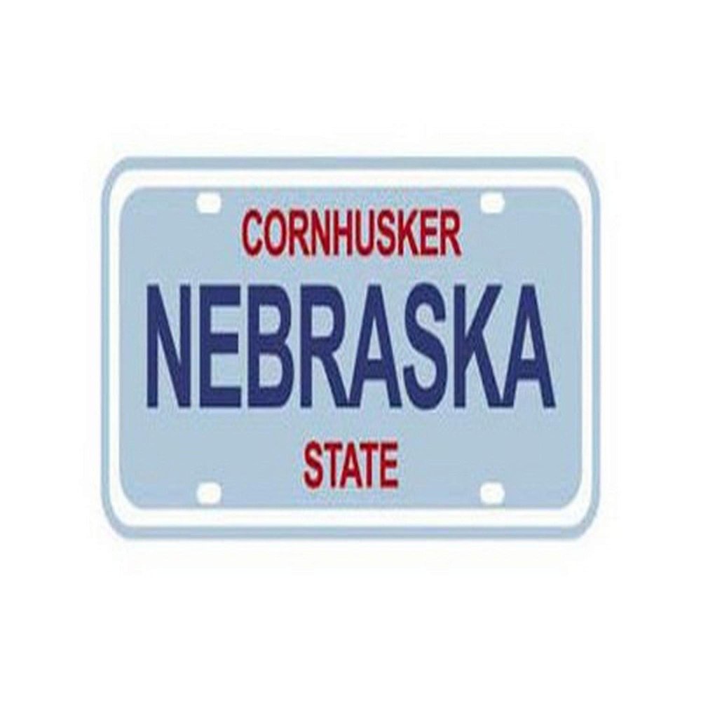 Karen Foster Design State License Plate Scrapbooking Embellishment, Nebraska