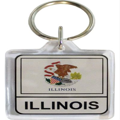 Flagline Illinois - Lucite Keyring
