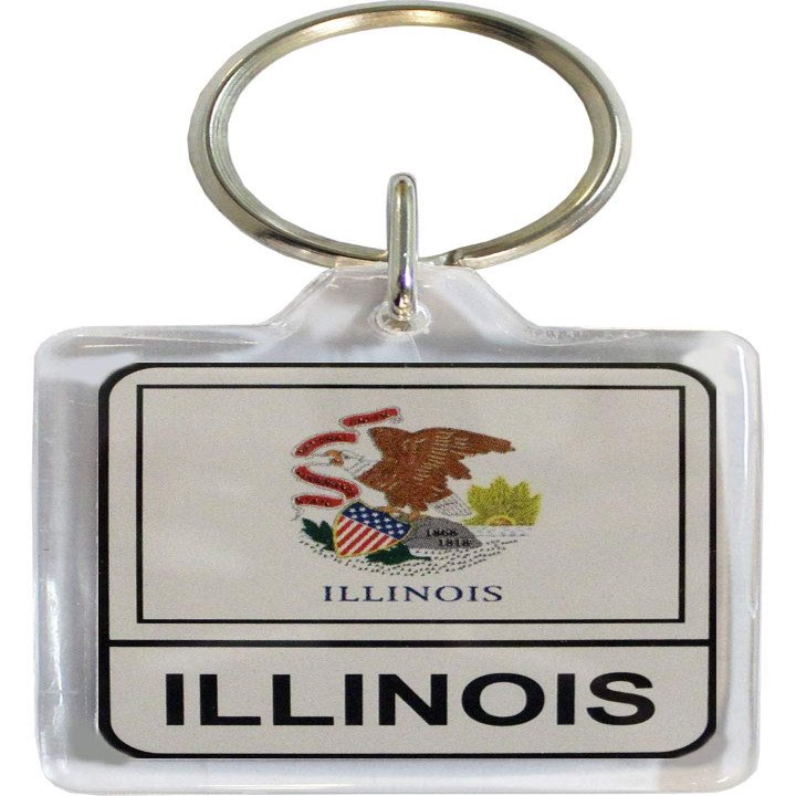 Flagline Illinois - Lucite Keyring