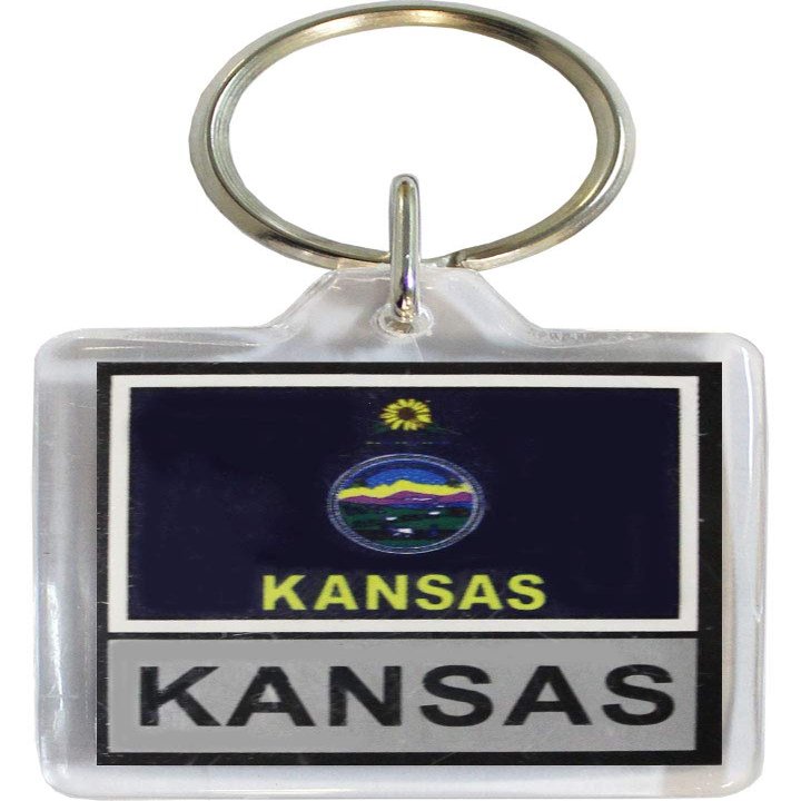 Flagline Kansas - Lucite Keyring