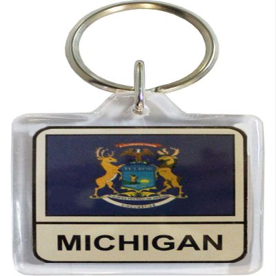 Flagline Michigan - Lucite Keyring