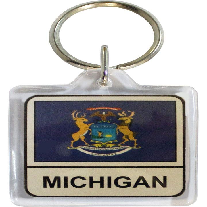 Flagline Michigan - Lucite Keyring