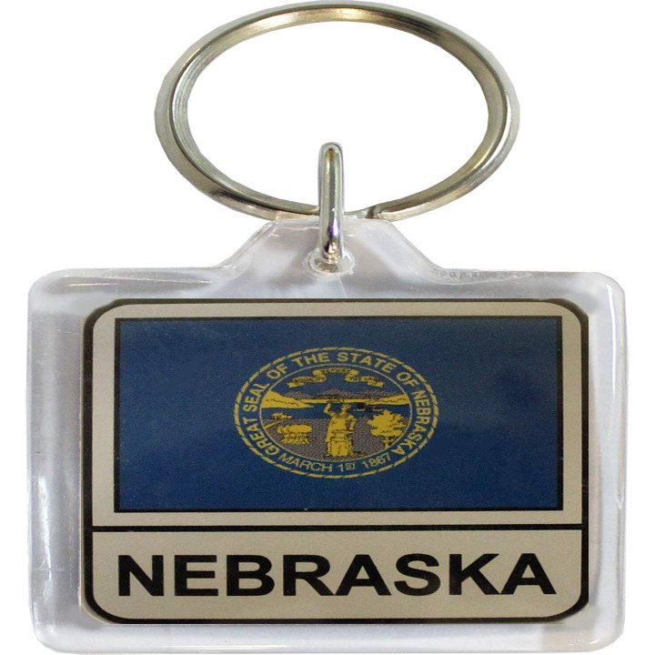 Flagline Nebraska - Lucite Keyring