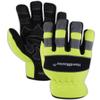 MAGID Handmaster ProGrade Plus Synthetic Suede High-Visibility Glove, 1 Pair, 9/Large, Hi-Viz Black and Yellow view 1