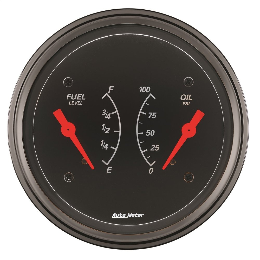 Auto Meter 1413 Designer Black Oil/Fuel Dual Gauge