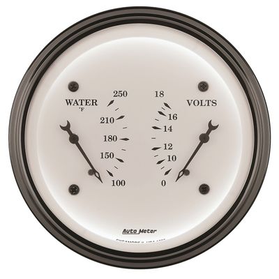 Auto Meter 1630 Old TYME White Water/Volt Dual Gauge