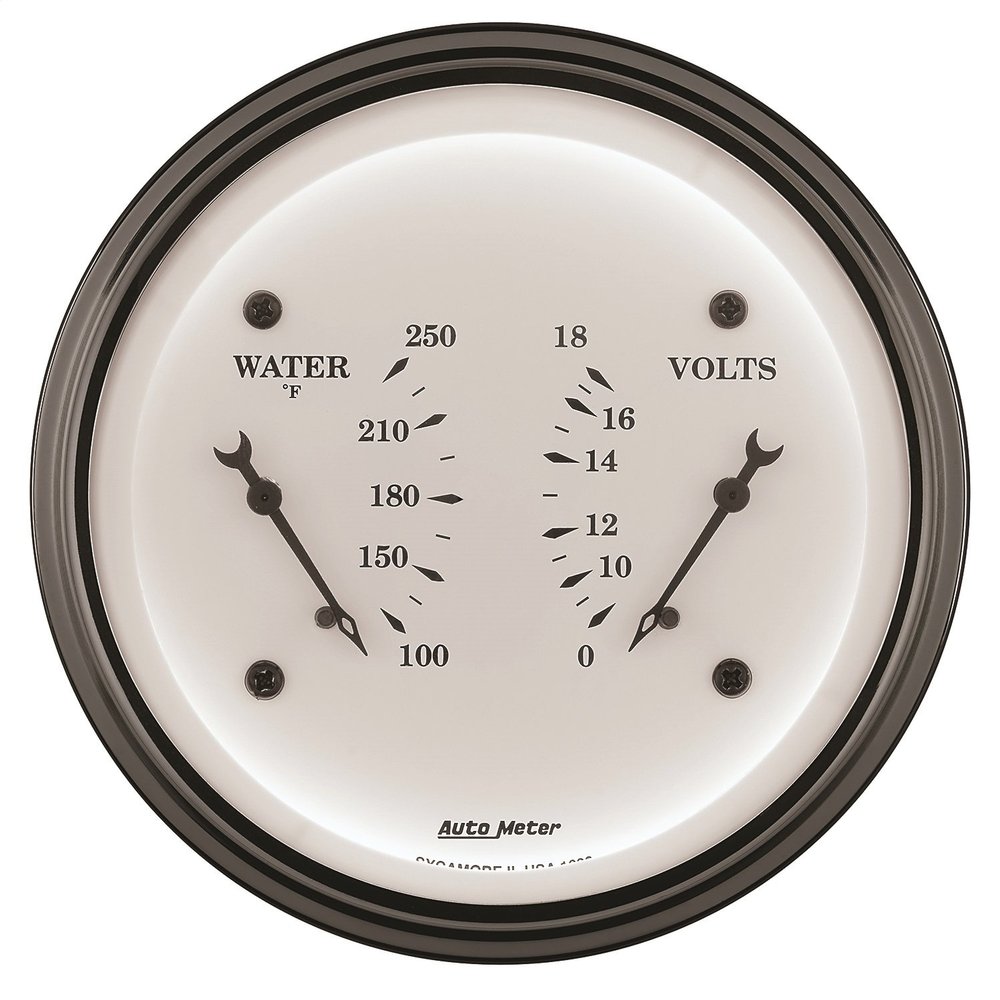 Auto Meter 1630 Old TYME White Water/Volt Dual Gauge