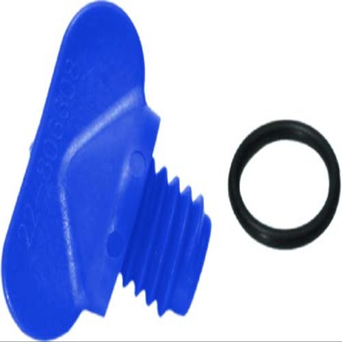 Drain Plug, blue plastic, 2 pack