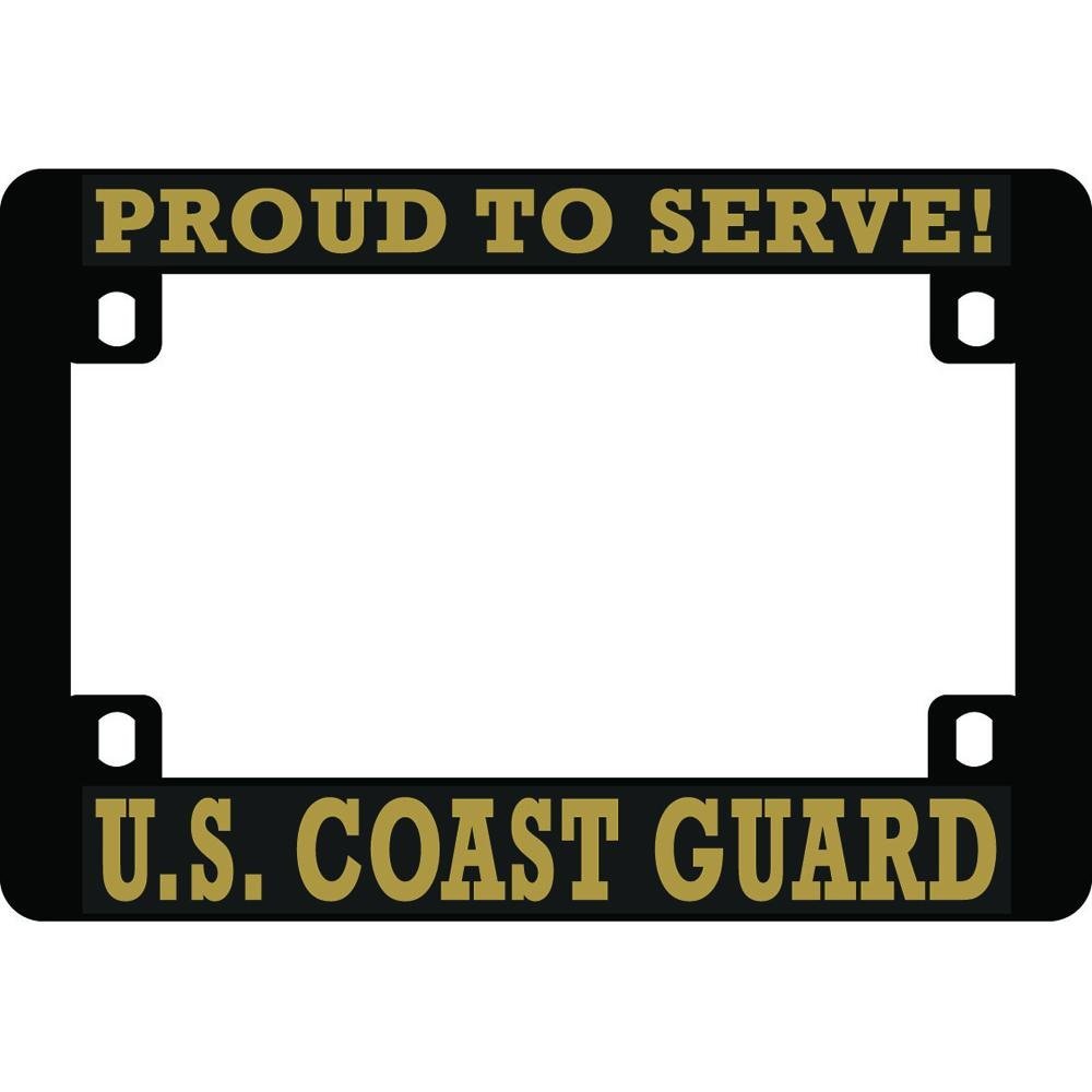 U.S. Coast Guard Proud to Serve Patriotic Motorcycle License Plate Frame 7.5"x5"