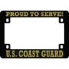 U.S. Coast Guard Proud to Serve Patriotic Motorcycle License Plate Frame 7.5"x5" view 1
