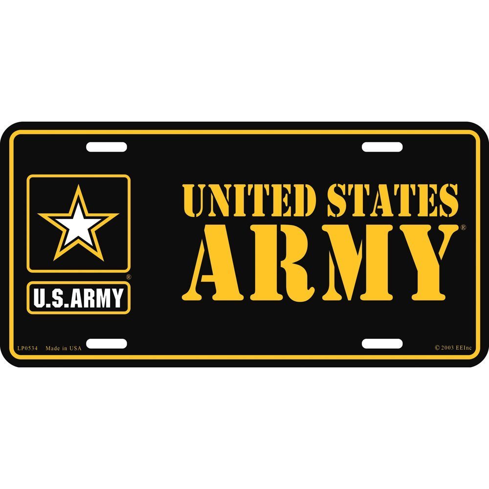 U.S. Army Logo License Plate Black