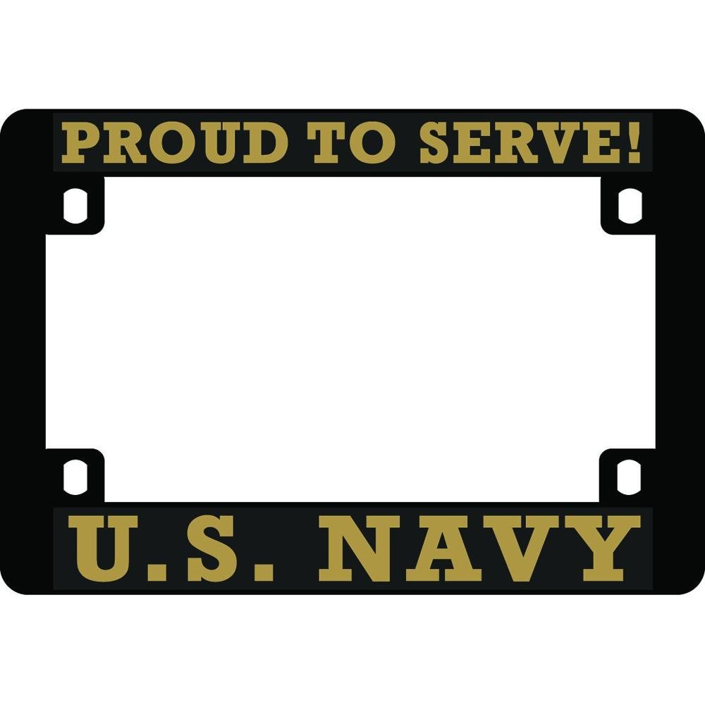 U.S. Navy Proud to Serve Patriotic Motorcycle License Plate Frame 7.5"x5"