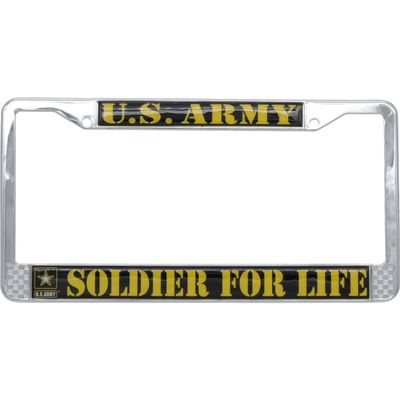 U.S. Army Logo Soldier for Life License Plate Frame