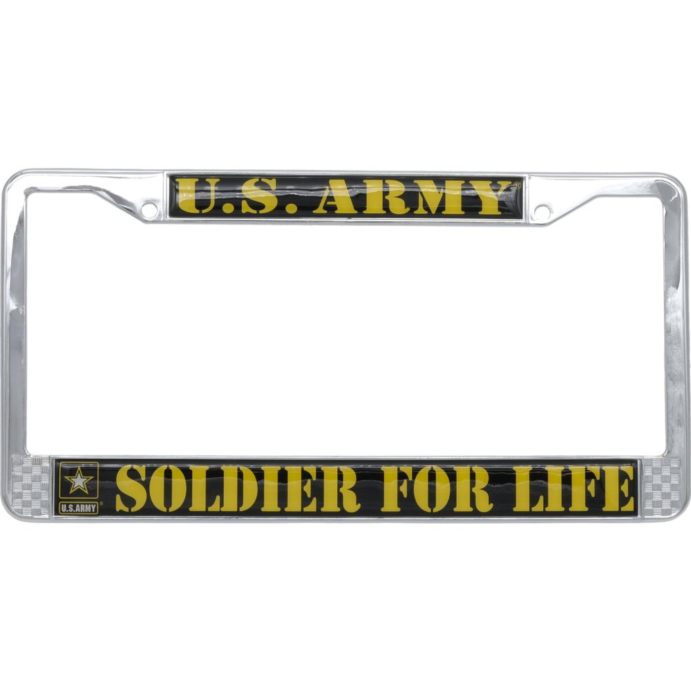 U.S. Army Logo Soldier for Life License Plate Frame
