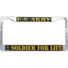 U.S. Army Logo Soldier for Life License Plate Frame view 1