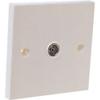 Dencon Single Flush Co Axial Aerial Socket (One Size) (White) view 1