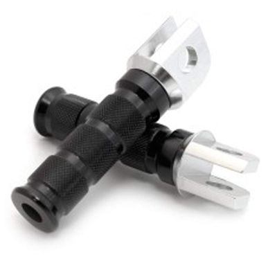 Emgo 50-11325A Black Anodized Aluminum Rear Slash Cut Foot Pegs