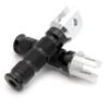 Emgo 50-11325A Black Anodized Aluminum Rear Slash Cut Foot Pegs view 1