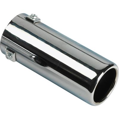 AUTO-STYLE Exhaust finisher Steel/Chrome - round 70mm - length 170mm - 35-57mm connection