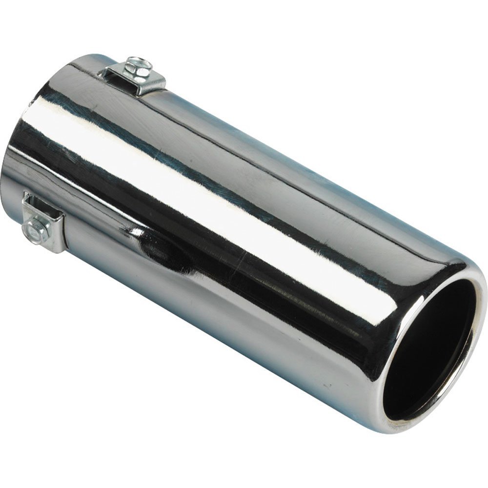 AUTO-STYLE Exhaust finisher Steel/Chrome - round 70mm - length 170mm - 35-57mm connection