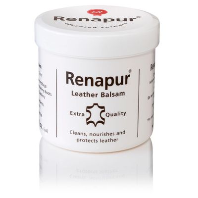 Renapur Leather Balsam, Natural Conditioner, Protector and Restorer for Leather Furniture, footwear, Purses & Bags, Car interiors & Bikes, Saddlery & Tack. (6.7 fl oz + Applicator Sponge)