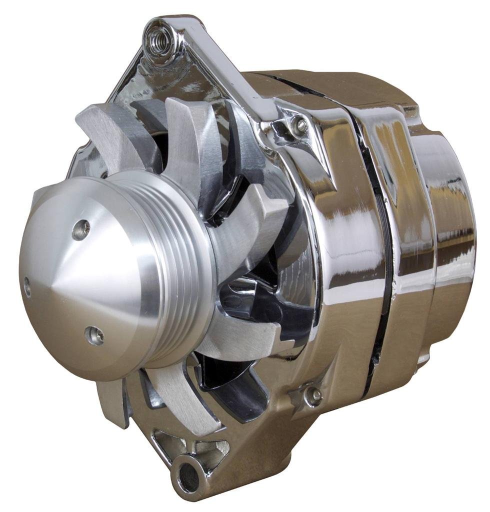 RAREELECTRICAL 110A Chrome Billet Alternator Fits Gm 6-Groove 17294