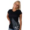 Hot Leathers Ride Free Corner Upwings Ladies Short Sleeve Tee (Black, Medium) view 1