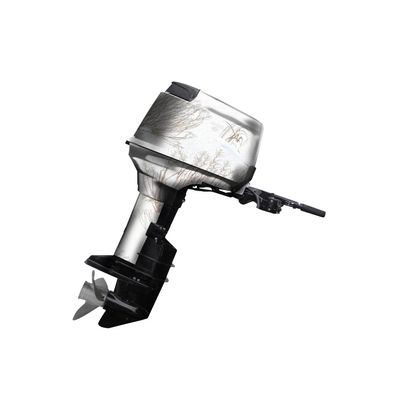 Mossy Oak Graphics Winter Brush Camo Boat Motor Wrap Kit - Easy to Install Vinyl Wrap with Matte Finish - 20 HP Or Less Kit