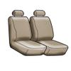 Coverking Custom Fit Front 50/50 Manual Bucket Seat Cover for Select Chevrolet Models - Premium Leatherette Solid (Cashmere) view 2