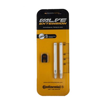 Continental Conti Valve Extender (Pack of 2), Silver, 60mm