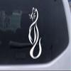 White 3in X 6.2in -- Tribal Cat Animals Car Window Wall Laptop Decal Sticker view 1