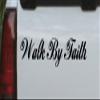 8.5in X 1.6in Black - Walk by Faith Christian Car Window Wall Laptop Decal Sticker view 1
