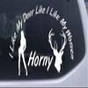 Rad Dezigns White 6in X 3.4in - I Like My Deer Like My Women Hunting and Fishing Car Window Wall Laptop Decal Sticker view 1