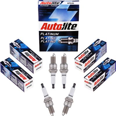 Autolite Platinum AP646 Automotive Replacement Spark Plugs (4 Pack)