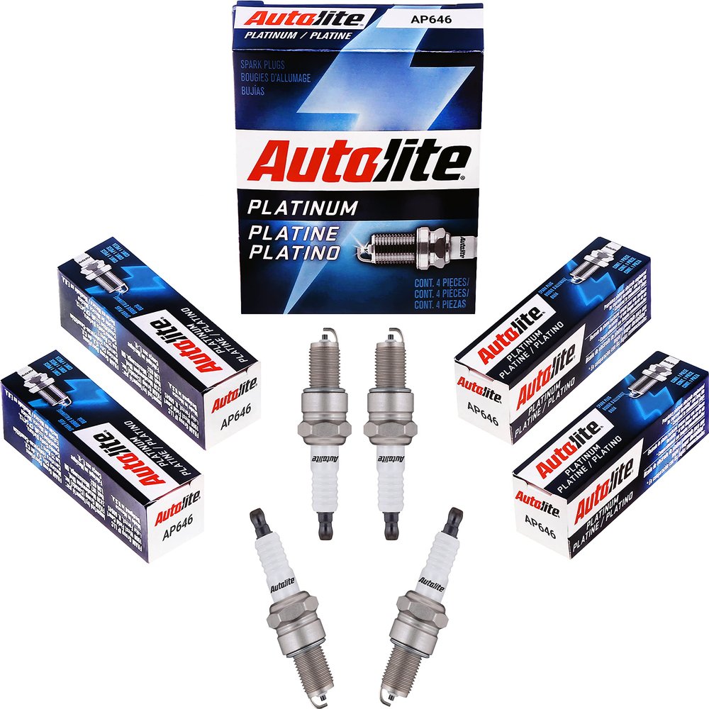Autolite Platinum AP646 Automotive Replacement Spark Plugs (4 Pack)