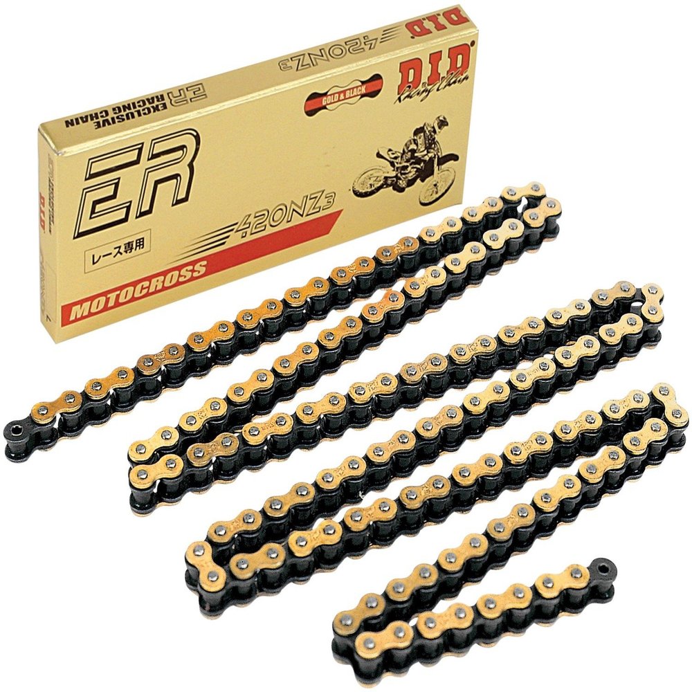 D.I.D Super Non O-Ring 420NZ3 132 Length Gold/Black Chain