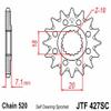 JT Sprockets JTF427.12SC 12T Steel Front Sprocket , black view 2