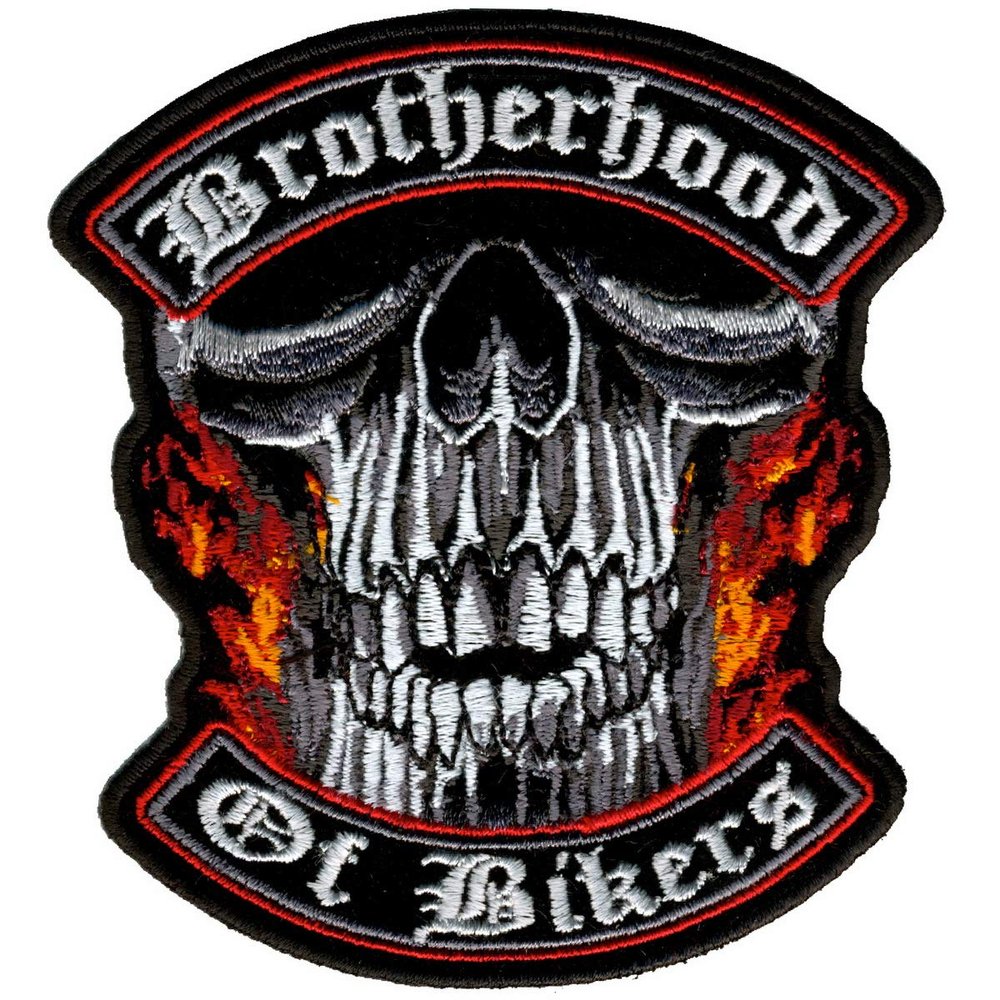 Hot Leathers Brotherhood Of Bikers Patch (4" Width x 4" Height)