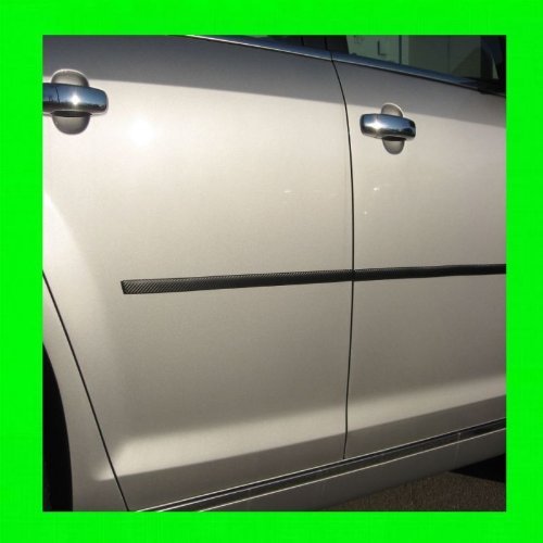 312 MOTORING fits 2006-2012 VW Volkswagen GTI Carbon Fiber Side/Door Trim MOLDINGS 2PC 2007 2008 2009 2010 2011 06 07 08 09 10 11 12