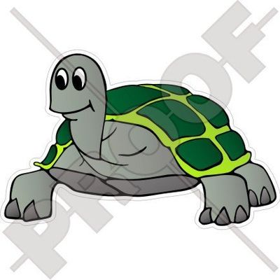 TORTOISE Land Turtle Reptile 5,1" (130mm) Vinyl Bumper Sticker, Decal